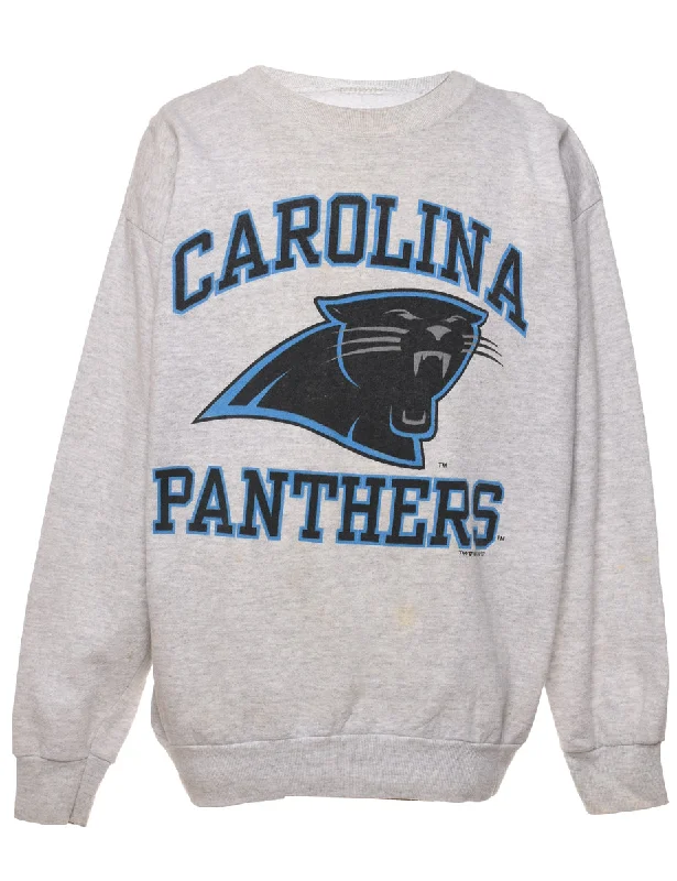 Carolina Panthers Grey, Navy & Black Printed Sweatshirt - L